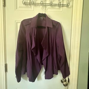 Torrid open front purple jacket